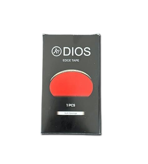 Dios Table Tennis Racquet Edge Tape, Black, 1.5mm Thick Sponge Material, Protective Strip for Ping Pong Paddle, Indoor & Outdoor Use, Durable Edge Guard for Training & Matches