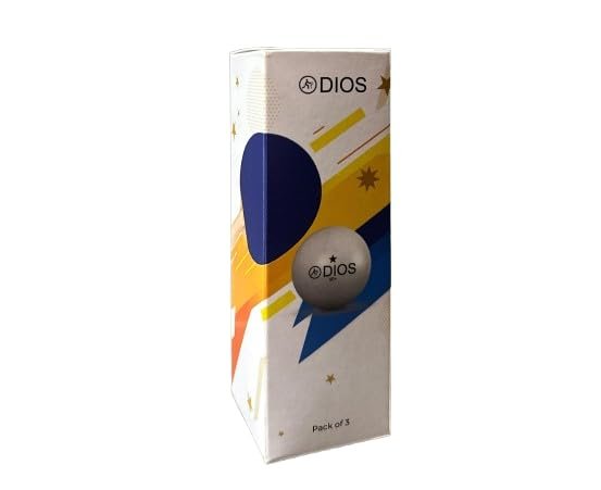 Dios High Performance 1 Star White Table Tennis (T.T) | Advanced 40+mm Ping Pong Balls for Training, Tournaments Play